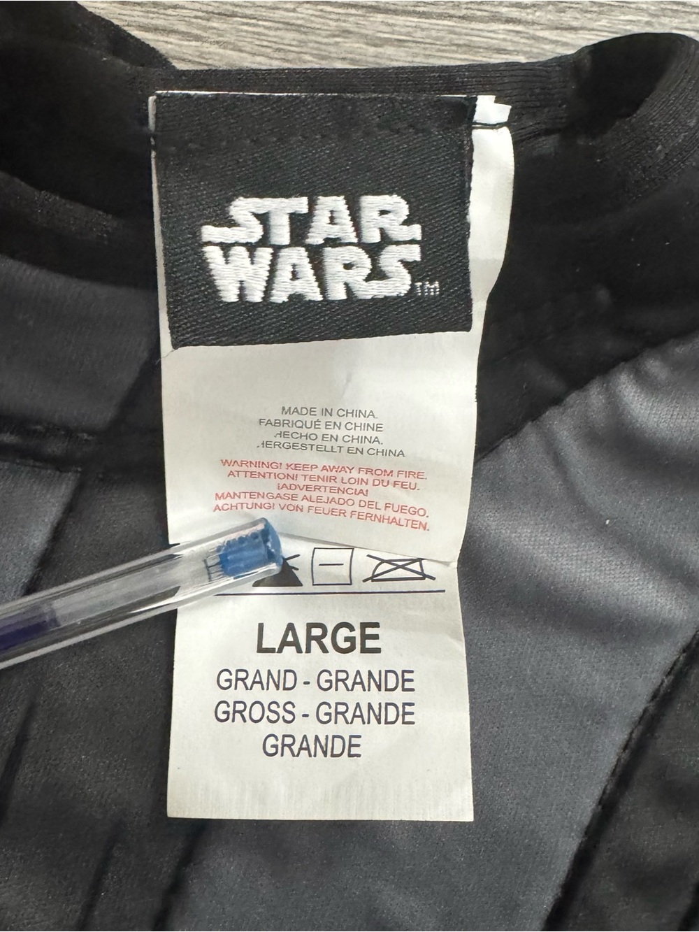 Star Wars Darth Vader Youth Halloween Costume Rubie’s Size Large Jumpsuit ONLY - Picture 4 of 7